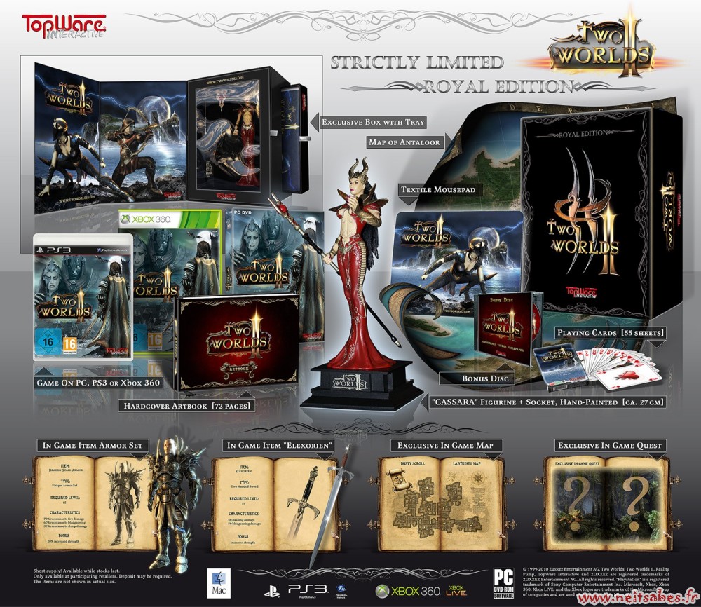 Two Worlds 2 Royal Edition et Édition Premium collector (PC PS3 Xbox360)